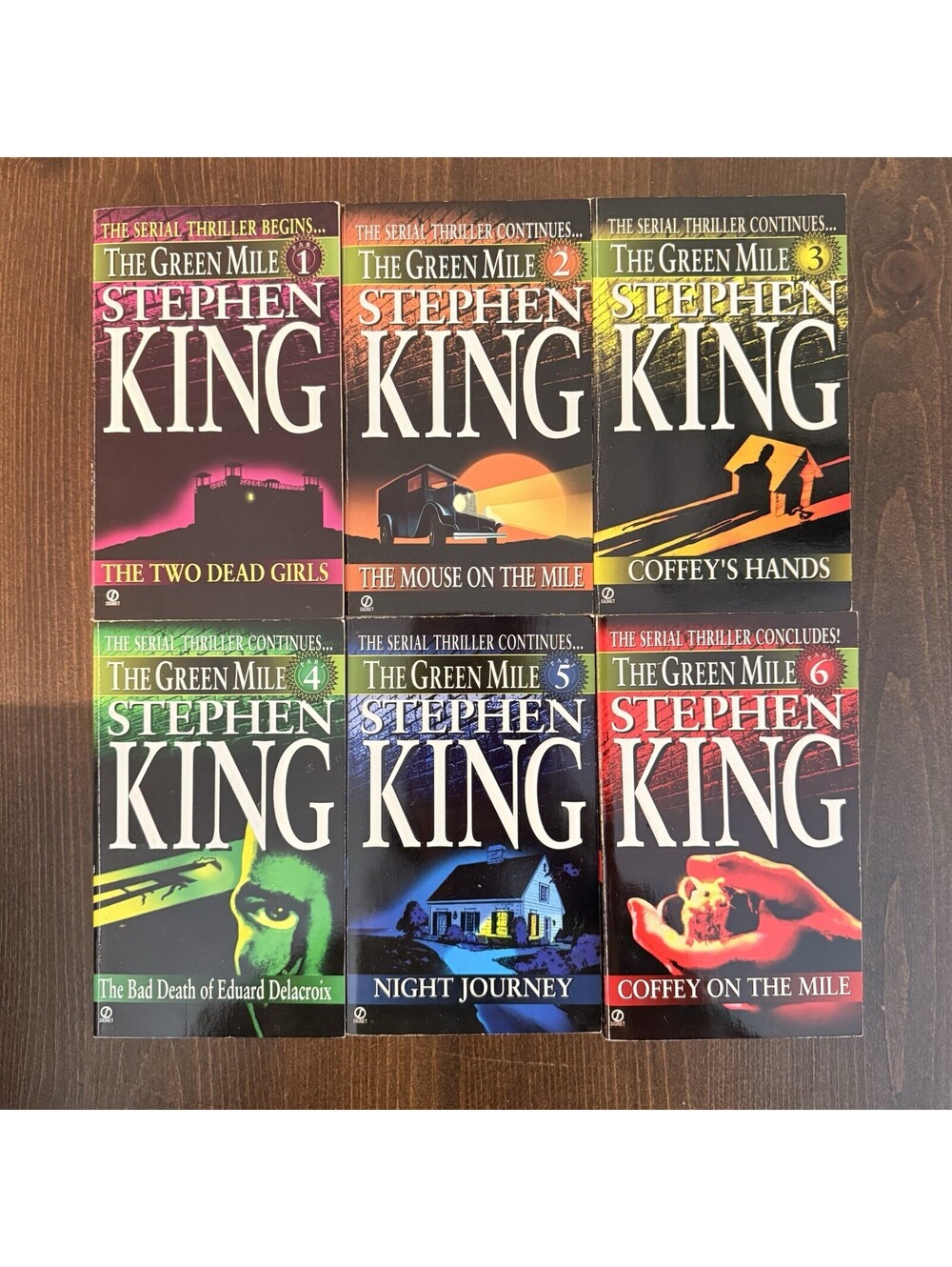 Vintage Stephen King The Green Mile 6 Book Set PB 1996 Horror (3 First Printing)